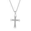 Deseo Europa y Estados Unidos collar con colgante de cruz de diamante de comercio exterior caliente collar con circonita incrustada coreana collar de AliExpress Amazon
