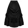 Falda Retro Gótica Victoriana Nueva para Mujer 2025 Falda para Actuación en Escenario Renacentista