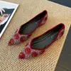 Novos Sapatos Baixos Femininos Estilo Francês Apontados Outono 2026, Decorados com Strass, Design Baixo, Sapatos Femininos Modernos e Versáteis N1288-5