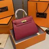 Bolsa Kelly Colorida Mais Vendida no Aliexpress, Bolsa de Mão Feminina Moda Europeia e Americana, Bolsa de Ombro Único Transversal de Alto Padrão para Mulheres