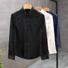 Camisa masculina Sense primavera e outono verão manga comprida brega padrão escuro camisa marca da moda all-match top
