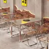 Mesa de aço inoxidável, mesa para hot pot, mesa para fogão de indução, mesa para churrasco, mesa dobrável, mesinha quadrada, mesa redonda para armazenamento