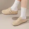 Sapatos de malha com sola grossa estilo alemão, mules fechados para mulheres, para usar no outono, novo estilo 2026, chinelos casuais slip-on Birkenstock