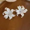 Brincos de Agulha Prata com Diamantes e Pérolas, Design de Borla em Flor, Brincos Estilosos e Luxuosos com um Toque de Alto Padrão