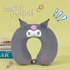 Almohada de Espuma Viscoelástica en Forma de U de Dibujos Animados de Panda Almohada de Viaje Almohada Portátil Almohada para el Cuello Cervical Almohada para la Siesta de Estudiantes Almohada de Dibujos Animados en Forma de U