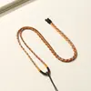 Assento de Lótus Tecido à Mão Cordão Pingente de Fio Dupla Cor Pingente de Jade Ágata Cordão Simples Cordão de Pescoço