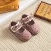 Nuevos Zapatos Infantiles Otoño 2026 con Lunares y Encaje, Zapatos para Primeros Pasos de Bebé, Zapatos Mary Jane con Moño para Niñas, Zapatos de Princesa