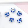 Acessórios de Joias DIY Bola de Flor de Strass 8/10/12mm Contas Espaçadoras de Strass Furo Grande Incrustadas com Diamantes Anel Soldado com Broca Bola de Diamante