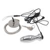Cinturón de castidad de acero inoxidable con descarga eléctrica, tapón anal de metal, traje combinado, herramienta bipolar de pulso para juego de corte trasero Yin frontal masculino