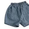 Estilo coreano em bebês meninos e meninas manga curta Denim camisa shorts terno verão moda estilo ocidental terno de duas peças