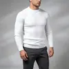 Suéter de punto trenzado para hombre 2026, cuello redondo, ajuste slim, elástico, manga larga, Otoño Invierno, Capa interior de negocios, Capa base