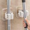 Mop gancho punch-free rack suspenso de parede adesivo forte impermeável fivela de parede suporte vassoura banheiro