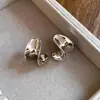 Pendientes de Aro Irregulares de Múltiples Capas en Forma de C, Pendientes de Metal Estilo Frío, Modernos, Versátiles, Simples y de Alta Gama para Mujer