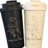 26 Nueva Taza Térmica Portátil para Mujer Alta Apariencia Taza de Agua con Popote Acero Inoxidable 304 Pareja Celebridad de Internet Almacenamiento en Frío Taza de Café.