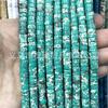 Separadores de 3*6 mm, cuentas sueltas, malaquita, turquesa, lapislázuli, cuentas de rueda doradas, accesorios para bricolaje, pulsera, espaciador, cuentas espaciadoras, cuentas planas de jade