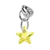 ¡Wow, Joyería para Piercing Personalizada Cabeza de Bala Estrella de Cinco Puntas Redonda Marquise Circonita Pendientes de Barra Recta F136 Aleación de Titanio