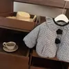 Estilo Tweed Estilo! Estilo Coreano Jaqueta de Algodão Estilo Floral com Gola Folha de Lótus para Bebê Menina Jaqueta de Algodão Jaqueta de Outono e Inverno para Bebê