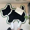 Alfombra Mullida Linda Transfronteriza para Exportación, Alfombrilla de Cama para el Hogar, Alfombra de Felpa para la Sala de Estar, Alfombrilla Refrigerante con Forma Irregular y Patrón de Plantas para la Habitación de los Niños