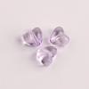 Imitação de cor de vidro perfurado miçangas de coração pequeno DIY acrílico transparente pequeno amor corrente de celular anel pulseira acessórios