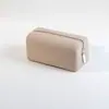 Bolsa de maquillaje de silicona impermeable, plegable, de gran capacidad, con correa de mano, fácil de llevar para niñas, con función de apretar
