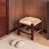 Taburete de mimbre, taburete pequeño para uso doméstico, resistente y duradero, adecuado para sentarse, nuevo modelo 2026, silla pequeña, taburete para sala de estar para cambiarse los zapatos