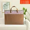 Bolsa de Almacenamiento para Colchas con Anillo de Acero, Tela No Tejida, Cremallera, Alambre de Acero, Manta y Juego de Cuatro Piezas de Terciopelo con Asa