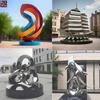 Escultura Grande de Acero Inoxidable Estrella del Mañana Exterior Paisaje Flor Acero Inoxidable Campus Plaza Escultura Exhibición Adornos