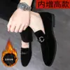 Zapatos de Piel para Hombre con Hebilla de Caballo, Mocasines de Gamuza, Mocasines Británicos sin Cordones, Modelo Nuevo de Moda 2021