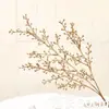 Árbol de Dinero de Frutos Rojos Flor Artificial Bayas de Acebo Simuladas Flor de Año Nuevo Paquete de Materiales para Cubo de la Fortuna de Año Nuevo Decoración de Flor Dorada Simulada