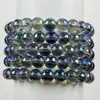 Pulsera morada ahumada joyería barata vidrio opaco transfronteriza popular comercio exterior exportación cuentas redondas de 8MM
