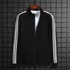 Sudadera con capucha para hombre Traje deportivo Estilo nuevo Tres rayas Casual Ropa de primavera otoño invierno Chaqueta Chaqueta de moda Cárdigan Cuello alto Top