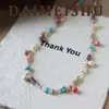 Moda de Primavera Exquisito Versátil Colorido Esmalte Bola de Dopamina Collar con Cuentas con un Toque de Alta Gama para Mujer
