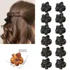 Set Lindo Transfronterizo de 12 Piezas de Pinzas Pequeñas de Colores, Pinzas Mágicas para Cola de Caballo Alta, Pinzas de Flor para la Parte Trasera de la Cabeza de Mujer, Pinzas para el Cabello