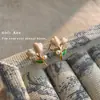 Pendientes de Flor de Tulipán Dulce Franceses Pendientes Sencillos Elegantes de Perla Estilo Coreano Estilo Fresco Pendientes de Moda para el Trabajo