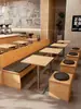 Silla de Mesa Oceánica Estilo Retro Cafetería Tienda de Té con Leche Silla Tienda de Agua de Azúcar Sushi Panadería Cabina de Pared Sofá
