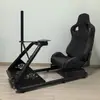 Soporte de Simulador de Carreras con Asiento Set Soporte de Volante de Gaming Alto Torque con Palanca de Cambios Manual y Freno de Mano R5R9