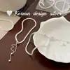 Moda Ins Coreana Joias de Prata Prata Esterlina S925 Fileira de Diamantes Pulseiras de Puxar Empilhadas com Estilo Suave e Elegante