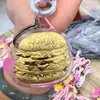 Chaveiro Pingente Ouro Puro 999 Desenho Animado Fofo Gato Kt Bolinho de Arroz Corrente para Celular Pingente Atacado