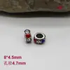 Liga de Prata de Xizang Espaçador de Contas com Furo Grande Pulseira com Pingente de Óleo Artesanal Acessórios para Colar Acessórios para Joias DIY Atacado