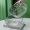Nova Tigela de Frutas Quadrada em Formato de Flor Coração Fruteira Doméstica Mesa de Centro da Sala de Estar Prato para Exibir Lanches Frutas Secas Armazenamento de Doces
