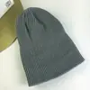Gorro de lana tipo cúpula europeo y americano para mujer, tendencia otoño e invierno, color liso, gorro frío hip-hop, gorro de punto cálido para hombre, gorro tipo piel de melón