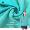440g marca de moda camisola de lã cvc poliéster algodão velo camisola pesada casaco de malha tecido