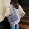 Bolso de Mano Cuadrado Pequeño Informal Estilo Coreano para Mujer, Nuevo Bolso Cruzado Versátil de Moda de un Solo Hombro, Bolso Almohada de Tela de Nylon con Múltiples Bolsillos