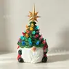 Navidad 2026 Luz de Batería Nueva Resina Gnomo Luces de Colores Árbol de Navidad de Resina Decoraciones Navideñas