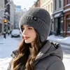 Gorro de Punto Cálido para Exteriores Transfronterizo Invierno Lana Protección Orejas Unisex Gorro de Lana Copo de Nieve Terciopelo Estilo Japonés y Coreano Gorro de Punto