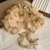 Novo Chapéu de Tricô Feito à Mão de Pelo de Coelho para Outono e Inverno, Chapéu de Proteção de Orelha de Leão de Pelúcia para Mulheres, Chapéu Lei Feng de Lã Fofo e que Afina o Rosto