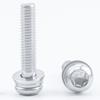 Tornillos de Combinación Triple de Acero Inoxidable 304 de Cabeza Redonda Hexágono Interno Tornillos de Combinación Triple de Cabeza Pan Ranura Hexagonal M3/M4/M5/M6