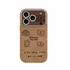 Adequado para Capa de Celular Iphone17Promax Artístico Nicho Apple 16Plus Modelo Casal 15 Café Pão