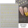 Conjunto de Adesivos de Unha Artística Transfronteiriço Novo Quente da Internet Estampagem a Quente Dourado e Prateado Deus Sol Estrela de Quatro Pontas Adesivo Traseiro Adesivo de Unha