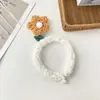 Celebridade da Internet Faixa de Cabelo Girassol Criativa Flor de Lã de Cordeiro Faixa de Cabelo Flor Faixa de Cabelo para Lavar o Rosto Plush Fofo Acessórios de Cabelo